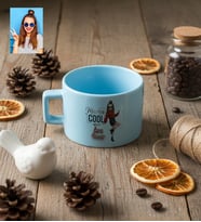 Kişiye Özel Karikatürlü Mama Cool Anneye Hediye Lüks Pastel Fincan Anneler Günü Hediyesi