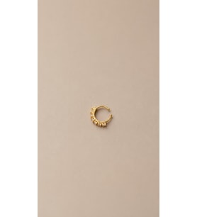 925 Ayar Gümüş Kadın Septum Burun Piercing Küpe Gold Renk Zirkon Taşlı Minimal Halka