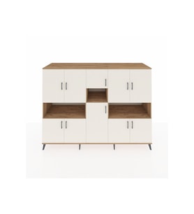 Kronos Dolap 14 Raflı 10 Kapaklı 220x59x163 Çam-Aytaşı/Çam