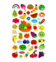 Sticker Kabartmalı Stiker Defter, Planlayıcı Etiket (lxk-001) - 22X14 cm - Kawaii Meyveler