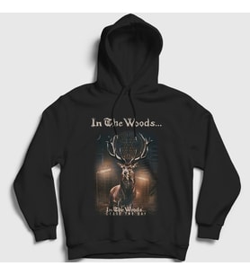 Presmono Unisex Siyah Cease The Day In The Woods Kapüşonlu Sweatshirt 479961tt