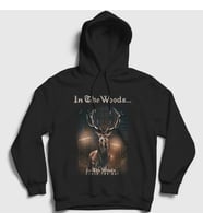 Presmono Unisex Siyah Cease The Day In The Woods Kapüşonlu Sweatshirt 479961tt