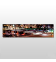 Işıklı Şehir Kanvas Tablo 90x30cm (Karışık)