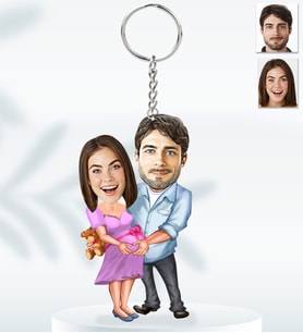 Kişiye Özel Sevgili Model  Ahşap Anahtarlık-6