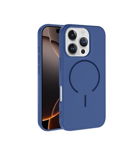 iPhone 16 Pro Kılıf Kamera Çıkıntılı Magsafe Şarj Özellikli Lüx Meta Kapak (Lacivert)