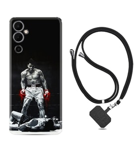 Tecno Pova 4 Kılıf Resimli Boyun Askılı İpli Desenli Silikon Muhammed Ali 1369