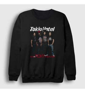 Presmono Unisex Siyah Band Tokio Hotel Sweatshirt 445181tt