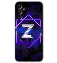 Galaxy A05s Kılıf HD Desen Baskılı Kılıf - Dark Neon Yaprak Z Harfi