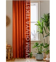 Denge Perde (6525) Lüks 1. Sınıf Özel Dikim Kiremit Blackout Işık Geçirmez Fon Perde Ekstraforlu Karartma Blackout KİREMİT 140 x 200