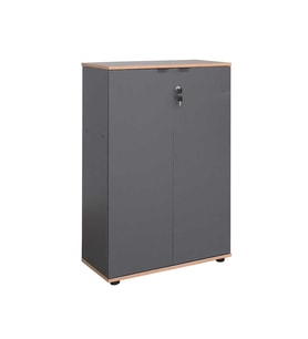 Rio 3 Raflı Kapaklı Kitaplık-Antrasit-Kontra 72x109x34 cm (GxYxD)