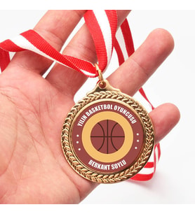 Kişiye Özel İsme Özel Yılın Basketbolcusu Madalyonu Madalyası