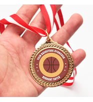 Kişiye Özel İsme Özel Yılın Basketbolcusu Madalyonu Madalyası