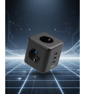 Elektronik Cihazlar İçin Akım Korumalı 3 Prizli USB’li Küp Priz