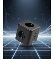Elektronik Cihazlar İçin Akım Korumalı 3 Prizli USB’li Küp Priz