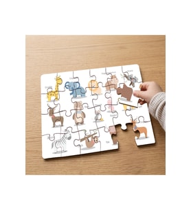 Hayvanları Tanıyalım Tasarımlı 24 Parça Ahşap Çocuk Puzzle MPK0266