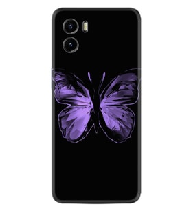 Vivo Y15S Kılıf Resimli Desenli Silikon Platinium Series Black Butterfly 1879