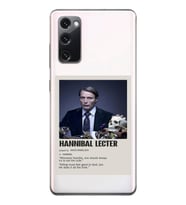 Samsung Galaxy S20 FE Uyumlu Hannibal Lecter Minimalist Poster Desenli Şeffaf Telefon Kılıfı