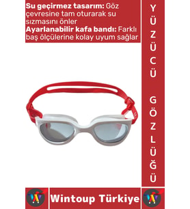 #Gözlük Ergonomik Konforlu Silikon Su Geçirmez Buğu Önleyen Ayarlanabilir Deniz Havuz Yüzücü Gözlüğü
