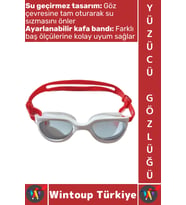 #Gözlük Ergonomik Konforlu Silikon Su Geçirmez Buğu Önleyen Ayarlanabilir Deniz Havuz Yüzücü Gözlüğü