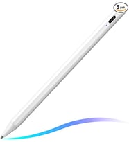 Apple iPad Uyumlu Avuç İçi Reddetmeli Dokunmatik Yazı Kalemi (Beyaz)