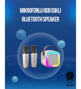 Bluetooth, USB ve AUX Girişli Çok Fonksiyonlu Karaoke Hoparlör