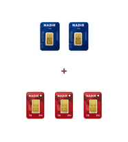 Nadir Gold 24 Ayar 8 Gram Külçe Altın (2 Adet 2,5 Gram Külçe Altın + 3 Adet 1 Gram Külçe Altın )