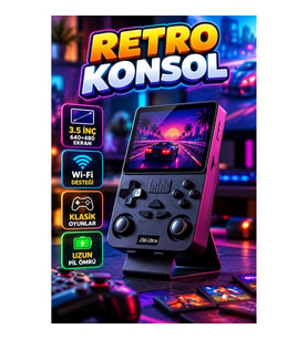 3.5 İnç 640×480 Ekranlı Wi-Fi Destekli Taşınabilir Retro Oyun Konsolu