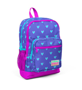 Coral High Kids  Lavanta Pembe Kalp Desenli Dört Bölmeli Okul Sırt Çantası 23706