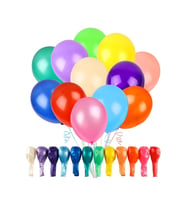 9-a Desensiz Renkli Balon 100'lü