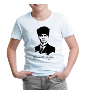 Atatürk - Unutmadık! Beyaz Çocuk Tshirt