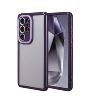 Skyarc Samsung Galaxy S24 Ultra Kılıf Kamera Korumalı Renkli Kenar ve Çerçeve Tasarımlı Vitamin Kapak (Mor)