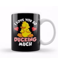 I Love You So Ducking Much Adorable Duckling Pun Kupa Bardak Porselen