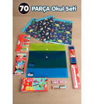 x Dekomus Rainbow Sort Collection 70 Parça Full Boyama Seti İle 3 Adet A4 Defter, Çıtçıt Dosya