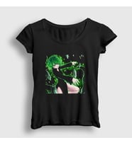 Presmono Kadın Siyah Tatsumaki Anime One Punch Man T-Shirt 444653tt