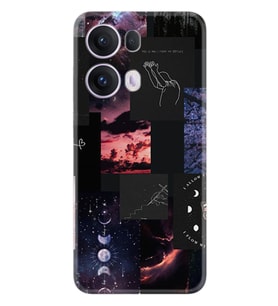 Oppo Reno 13F Kılıf Boutique Baskılı Resimli Ay Pattern Pcode -030