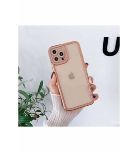 İPHONE 12 PRO MAX  UYUMLU KAMERA KORUMALI KENARLARI YALDIZLI RİO KAPAK/KILIF