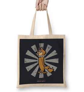 Hokey Wolf Retro Japanese Bez Çanta Uzun Saplı