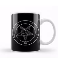 New Black Goat Of Mendes Pentagram Satan Satanic Seal Of Baphomet Metal 666 Devil Gift Kupa Bardak Porselen