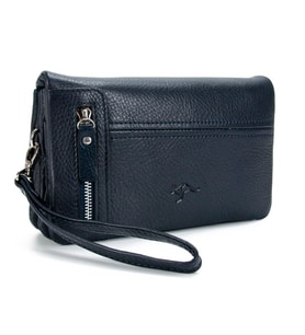 KANGAROO KINGDOM Hakiki Deri Lacivert Erkek Portföy & Clutch El Çantası 7477-L (Lacivert)