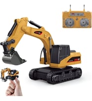 Uzaktan Kumandalı Metal Mini Ekskavatör 1:64 Ölçek - Kumandadan Hareketli İş Makinesi