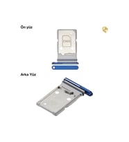 Samsung Z Fold 7 Sim İç Yuvası Çiftli Mavi Çiftli sim yuvası ikili sim tepsisi çiftli sim aparatı dual sim çekmecesi