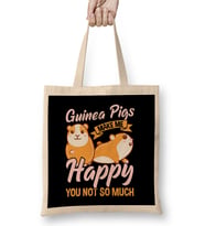 Cute Guinea Pigs Make Me Happy You Not So Much Bez Çanta Uzun Saplı