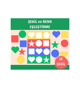 ŞEKİL ve RENK EŞLEŞTİRME (12 Şekil)