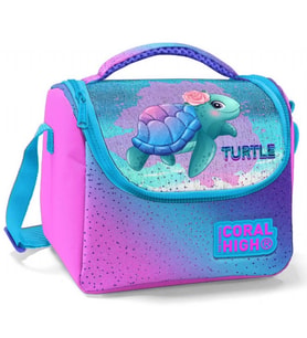Coral High Kız Çocuk Pembe Lavanta Kaplumbağa Okul Beslenme Çantası - Thermo Yalıtımlı