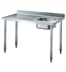 Electrolux Professional Özel Şef Çalışma Tezgahı, Tek Evyeli (evye Sağda), Sırtlı - 1400 Mm TL1410DXPN