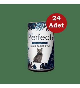 Perfect Parça Sığır Etli Kedi Konservesi 400 gr x 24 Adet