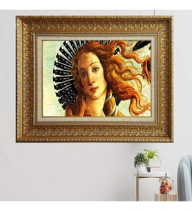 Gold Altın Kalın Çerçeveli Paspartulu Tablo vvb984