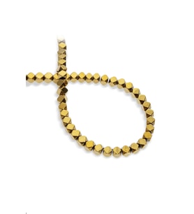 Hematit Doğal Taş Parlak Gold Küp Kesim 6x6mm Dizi