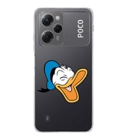 Poco X5 Pro  Kamera korumalı Kapak Donald Duck Tasarımlı  Şeffaf Kılıf