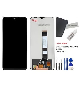 Tkgz - Xiaomi POCO M3 Uyumlu Lcd Ekran Dokunmatik -A- Kalite + B-7000 + TAMİR SETİ